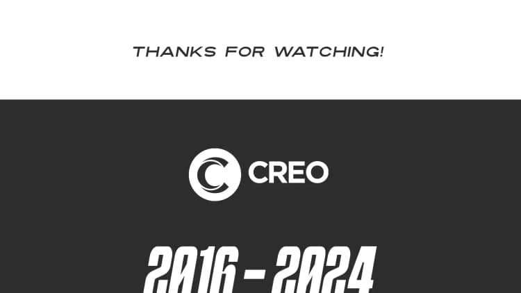 Front cover of 2025 CREO Showreel
